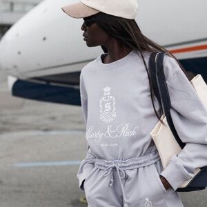 Sporty & Rich Vendome Crewneck - Soft Lilac/White like new